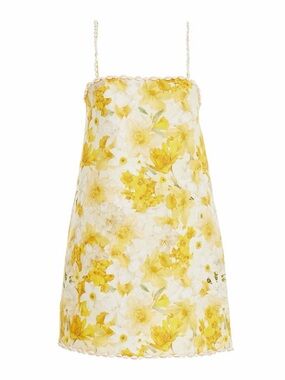 Zimmermann Yellow and White Floral Mini Dress